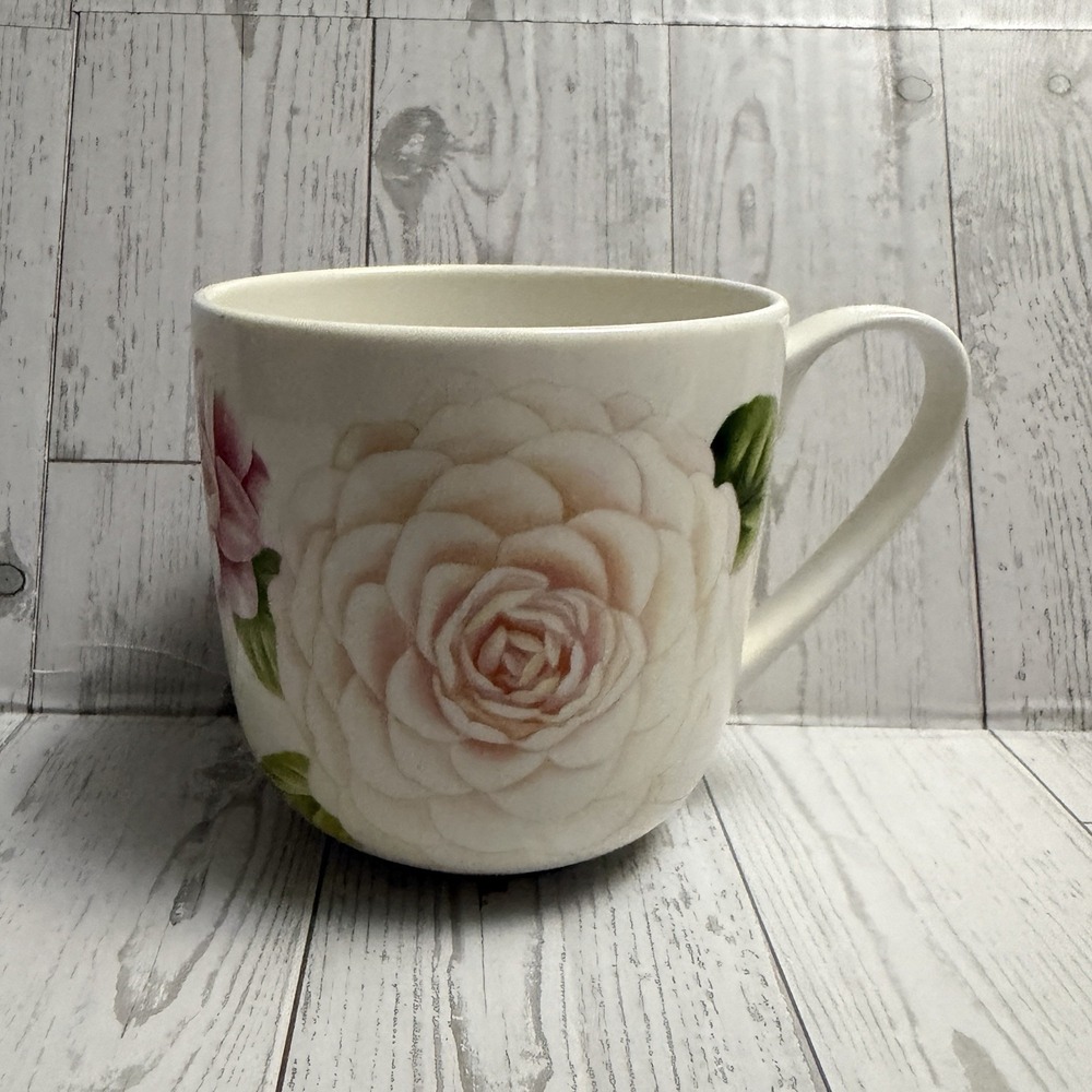 Martha Stewart Collection x Macys Tea Rose Blossom Mug Cup Flower Floral